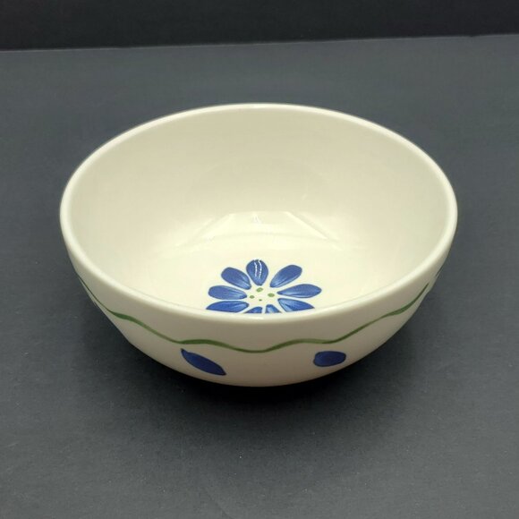 Pfaltzgraff Springwood Soup Cereal Bowls White Stoneware Bowls with Blue Flowers - Picture 6 of 8